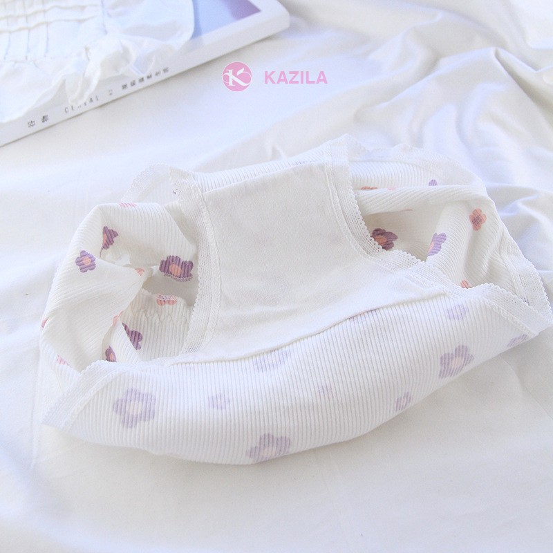 [Mã 12FASHIONSALE1 giảm 10K đơn 50K] Quần lót nữ hoa trắng tím dễ thương, quần lót cotton xuất Nhật Kazila QLH74 | BigBuy360 - bigbuy360.vn