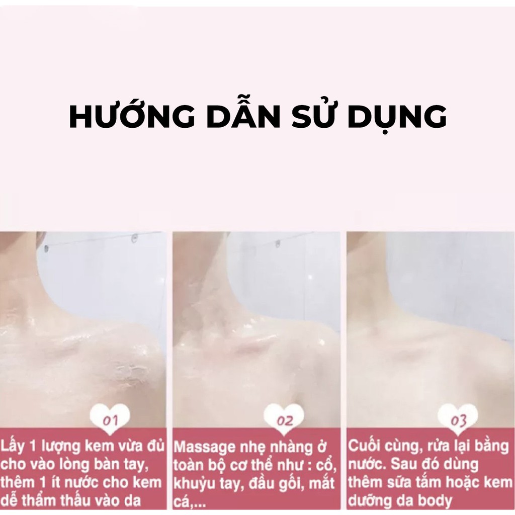 Tẩy tế bào chết body đào Heyxi Peach Clear 200g tẩy sạch da chết toàn thân trắng mịn da hàng nội địa Trung