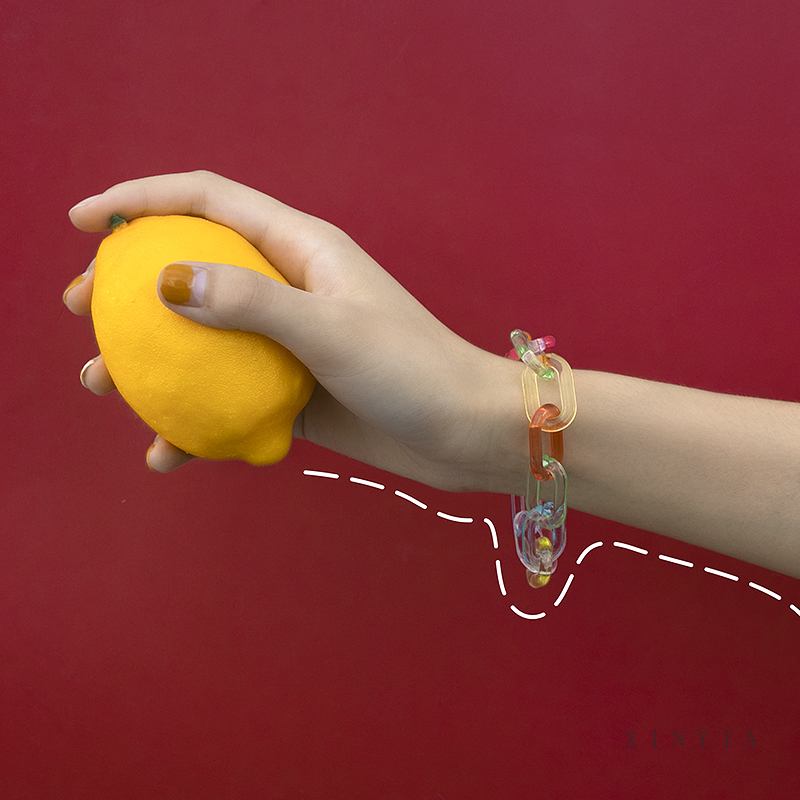 Vòng Tay Chất Liệu Acrylic Phong Cách Hàn Quốc Cho Nữ