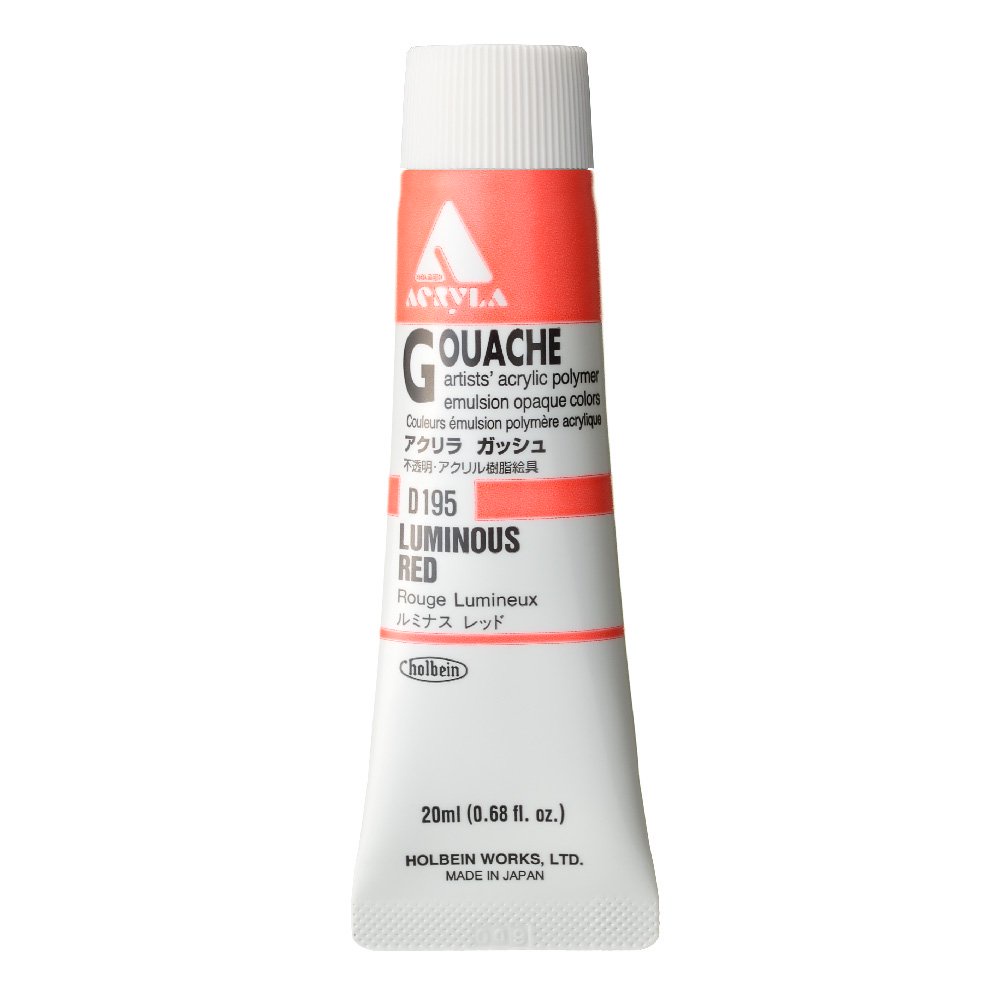 [ARBAT] Màu Acryla Acrylic Gouache lẻ Holbein 20ml - Bảng C (tông trắng-đen, nhũ, neon)