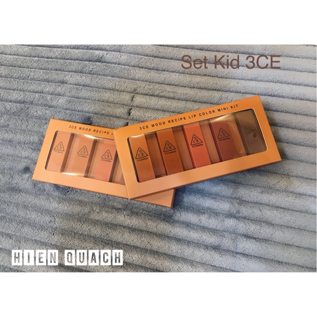 GiftSet Son 3CE Mood Recipe Lip Color Mini kit