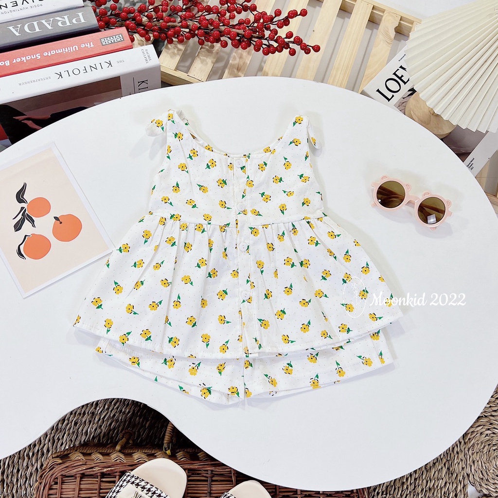Bộ đồ đũi 2 dây cho bé gái 8-20kg