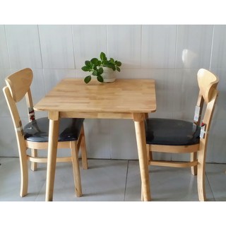 Bàn vuông 70cm gỗ cao su