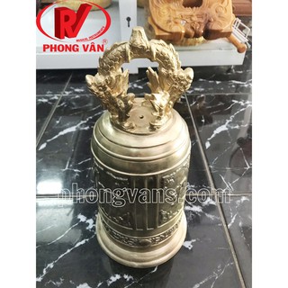 Chuông chùa đồng đỏ Huế cao 35 cm