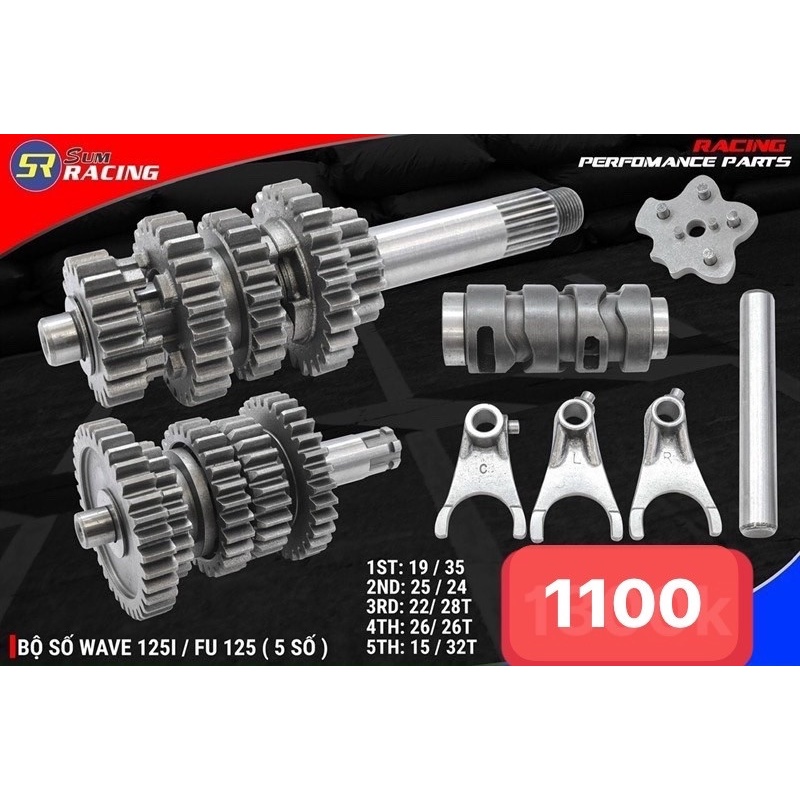 Bộ số độ SUM RACING ( 5 SỐ ) FUTURE 125 2015-2022  / WAVE 125i  (1 COMBO + HEO SỐ)