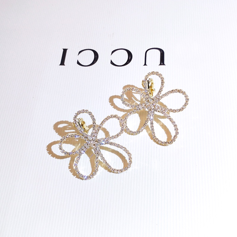 [Jiudoulan] Bông Tai Đính Kim Cương Giả Thanh Lịch Thời Trang Phong Cách Hàn Quốc Cho Nữ