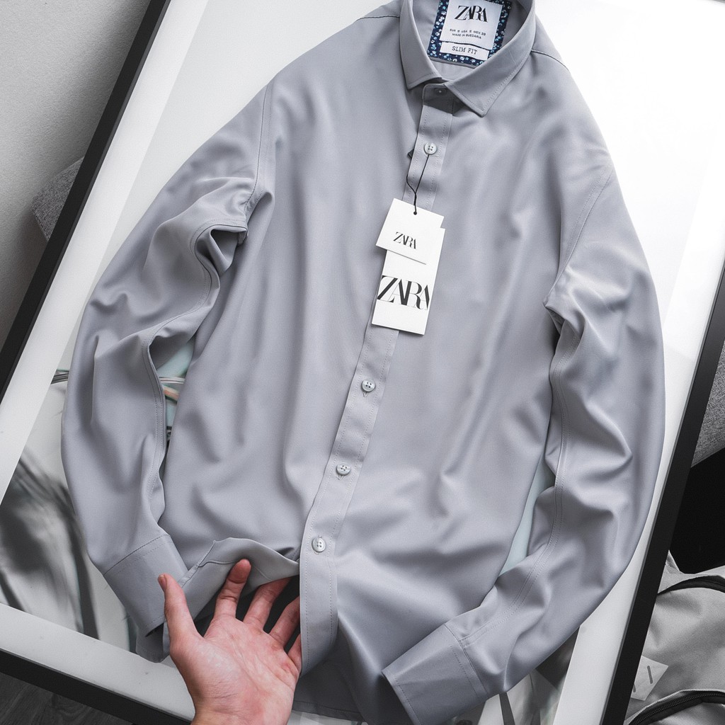 [FREESHIP] Áo sơ mi trơn [ZARA][PHỐI CỔ] cực đẹp,chất vải siêu mịn, siêu mát, không nhăn | BigBuy360 - bigbuy360.vn