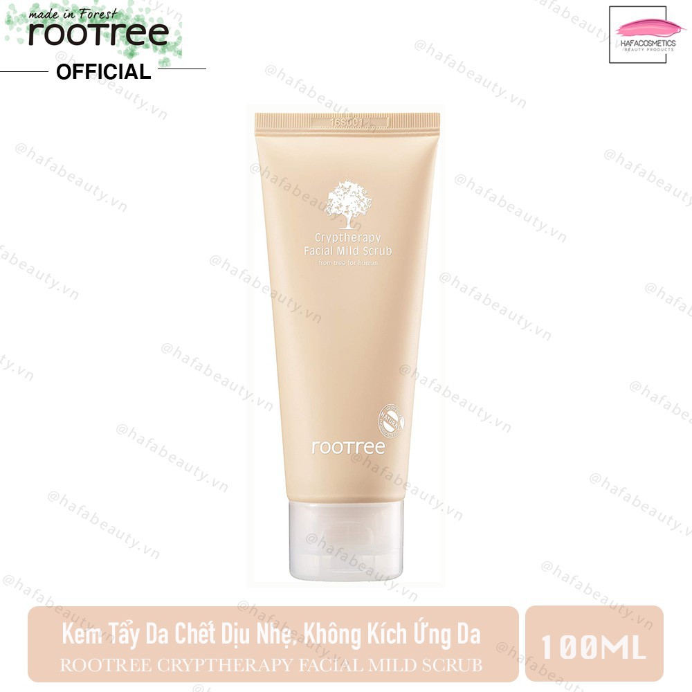 TẨY TẾ BÀO CHẾT ROOTREE CRYPTHERAPY FACIAL MILD SCRUB 100ML CHÍNH HÃNG - 6332