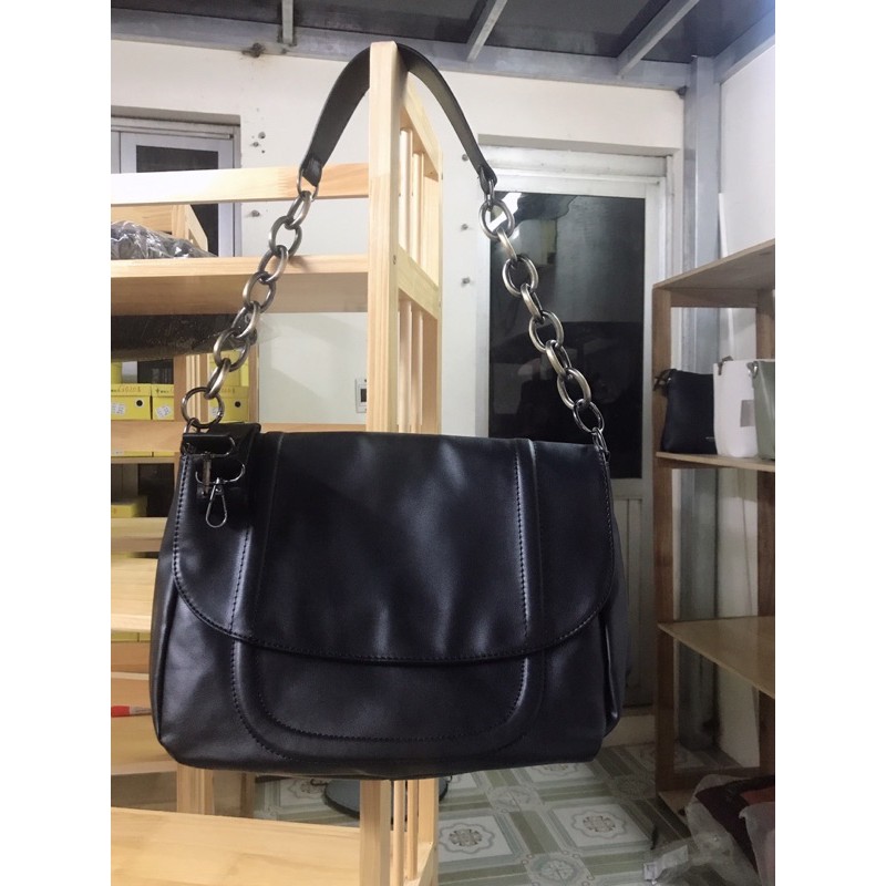 Túi da mềm dây xích tặng thêm dây đeo chéo P072