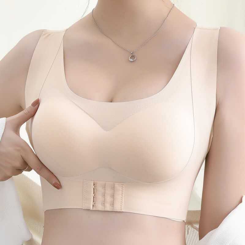 Áo ngực thể thao không lộ đường may khóa cài sau lưng không gọng thoải mái