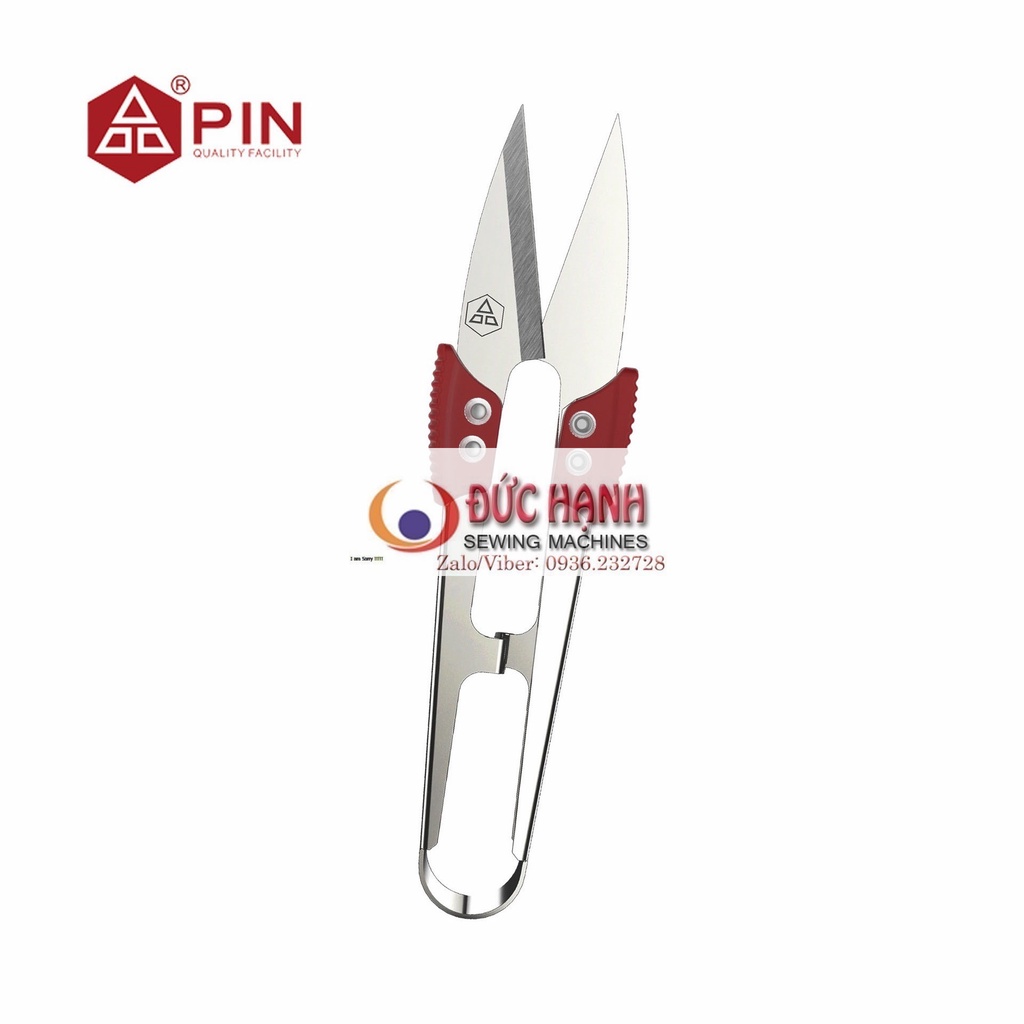 Kéo bấm cắt chỉ tay cầm nhựa đỏ PIN 1433 loại thép không gỉ