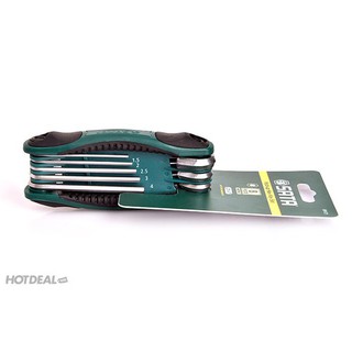 Bộ lục giác gập 8 chi tiết - hệ mét SATA 09121