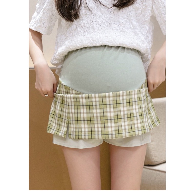 Chân váy bầu- chân váy sọc dáng ngắn siêu đẹp