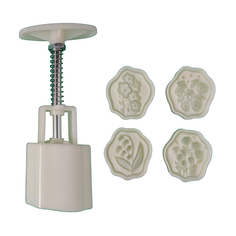 Khuôn Làm Bánh Trung Thu Bằng Nhựa Hình Bông Hoa