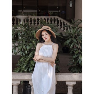 váy maxi cổ yếm đi biển