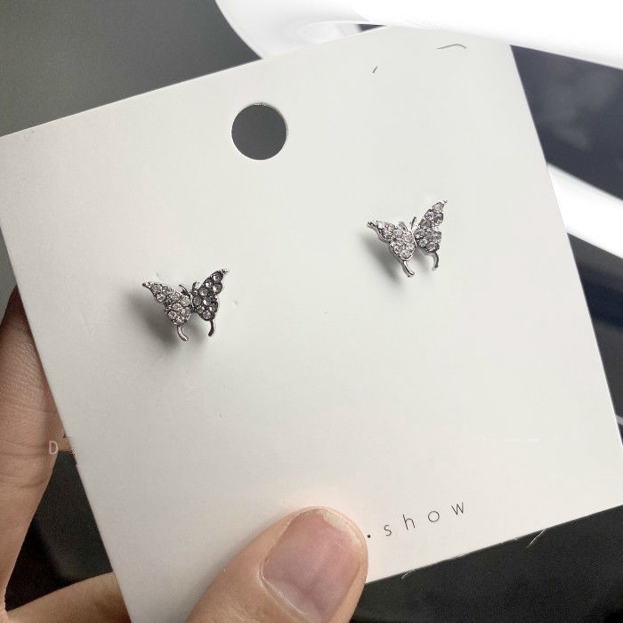 Bông Tai Hình Bướm Đính Đá Xinh Xắn Cho Nữ