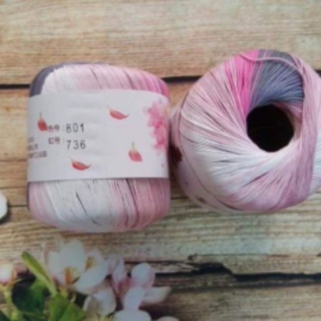 Sợi cotton loang anh đào, cuộn 70g