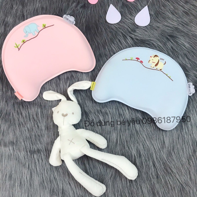 Gối cao su non chống bẹp đầu cho bé [ babyboo]