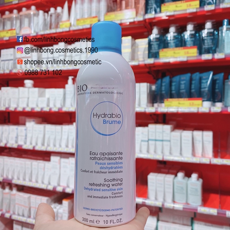 XỊT KHOÁNG CẤP ẨM BIO FRANCE HYDRABIO NỘI ĐỊA PHÁP 300ML