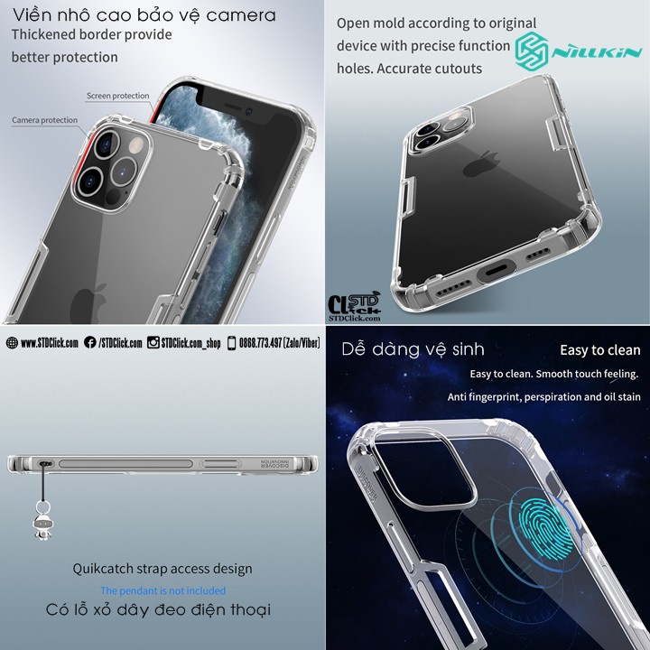 ỐP LƯNG IPHONE 12 PRO MAX NILLKIN SILICON CHÍNH HÃNG [SALE] | BigBuy360 - bigbuy360.vn
