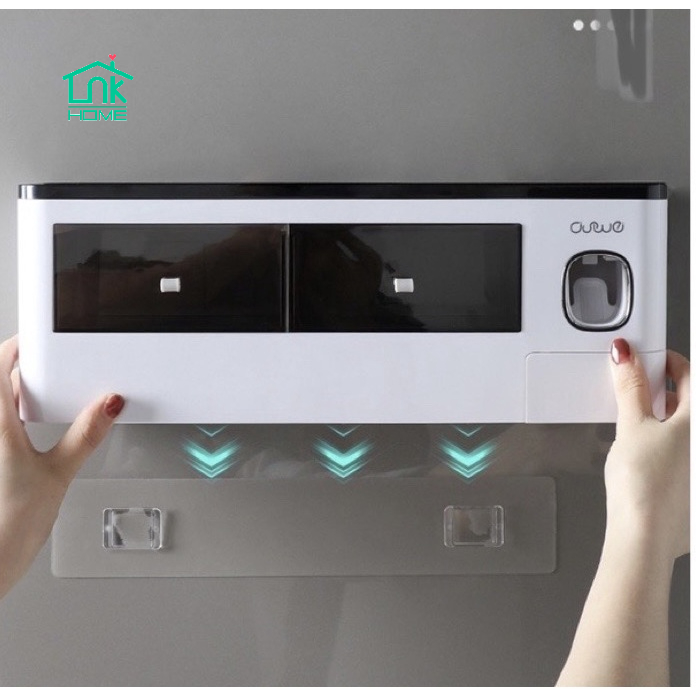 Bộ Nhả Kem Đánh Răng Tự Động, Kệ Để Đồ Phòng Tắm Cao Cấp