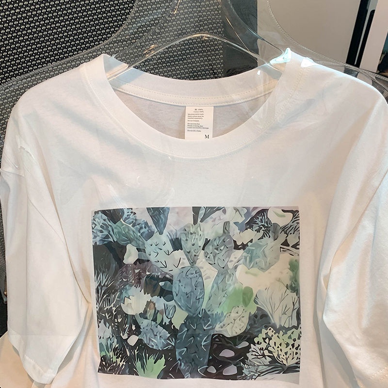 Áo Thun Tay Ngắn In Họa Tiết Dễ Thương Thời Trang Mùa Hè Cho Nữ