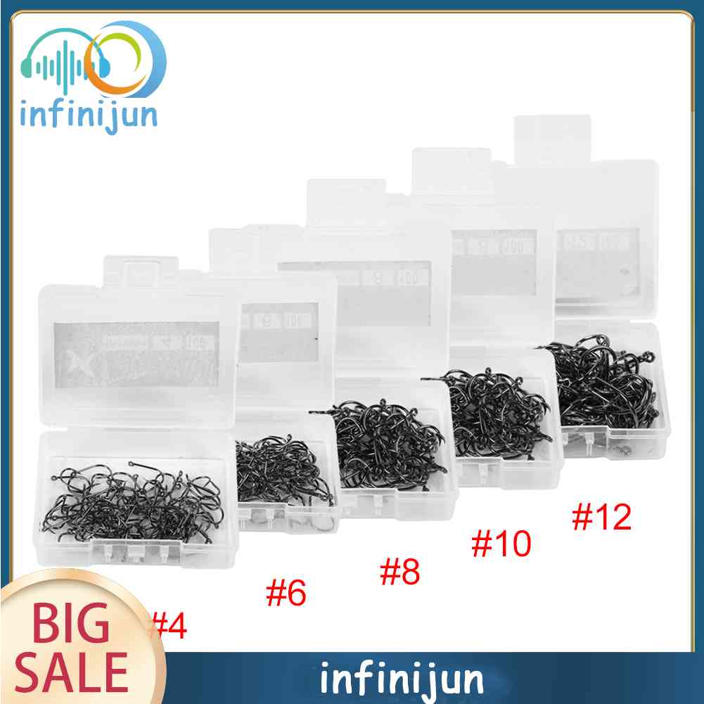 Hộp 100 Lưỡi Câu Cá Bằng Thép Carbon Cao Cấp Hiệu Quả