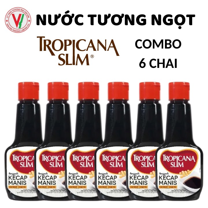 [COMBO 6] CHAI TƯƠNG NGỌT TROPICANA SLIM  - 200ML