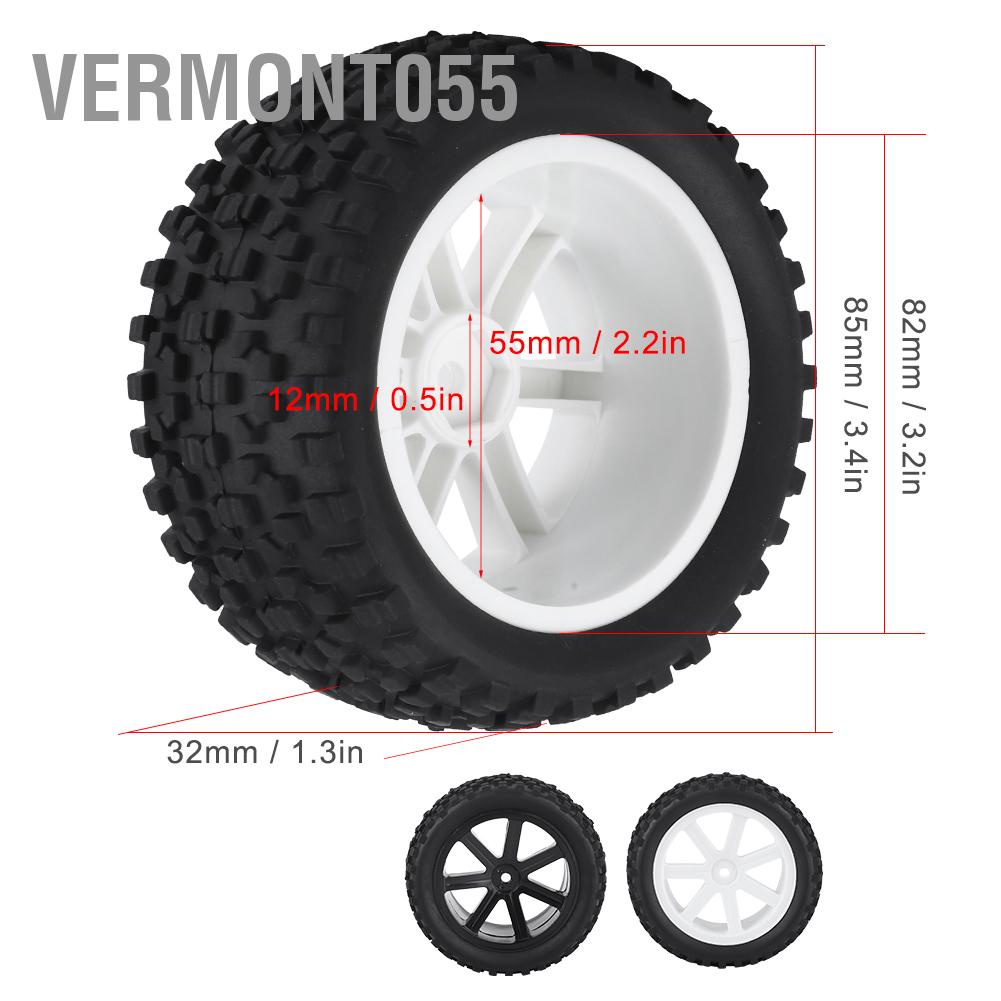 Hot Deals4 cái 1/10 RC Xe tải Lốp cao su Lốp bánh xe cho ZD Racing Xe bánh xíchSpot ExpressVermont055