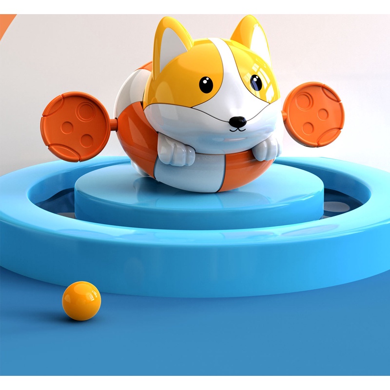 Đồ Chơi Chó Corgi Kéo Dây Cót Bơi Trên Mặt Nước-,Đồ chơi Nhà Tắm, Hồ Bơi