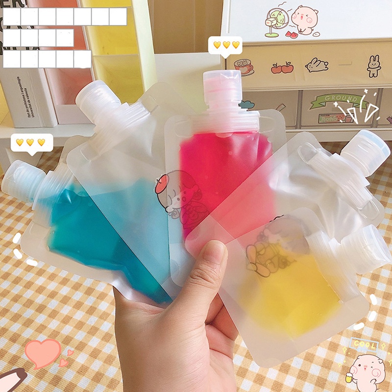 Túi Rỗng Trong Suốt Dạng Bóp Đựng Mỹ Phẩm / Dầu Gội / Kem Mặt CFH Mang Đi Du Lịch Tiện Lợi