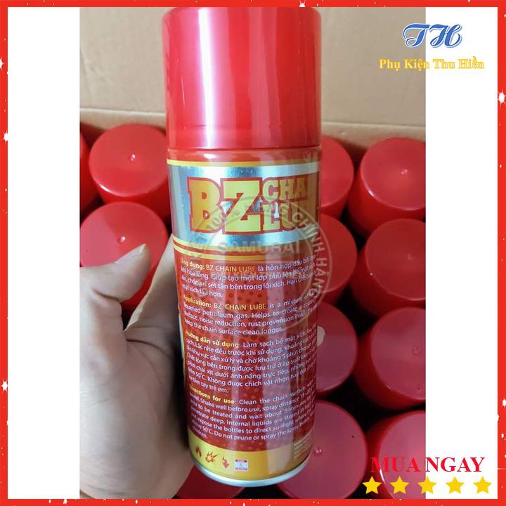 Xịt dưỡng sên BZ Chain Lube 450ml hàng Chính Hãng, đậm đặc , ko văng