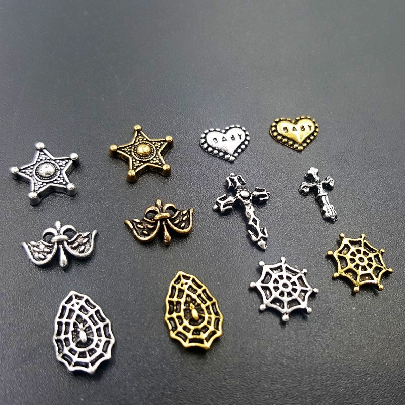 Phụ Kiện Trang Trí Móng Tay Bằng Hợp Kim Thiết Kế Mới Thời Trang Theo Phong Cách Nhật Bản