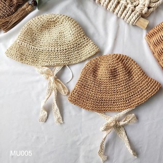 Mũ cói phong cách Hàn quốc MU005