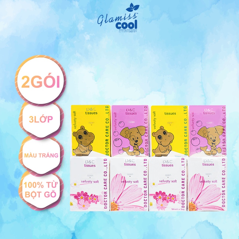 Combo 2 lốc giấy bỏ túi DC Tissues siêu dai, không mùi, tiện lợi, thân thiện với môi trường