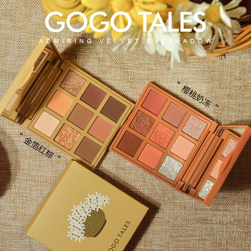 Bảng Phấn Mắt Gogotales 9 Màu Lì Và Ánh Nhũ Tông Đất Thời Trang NO.161