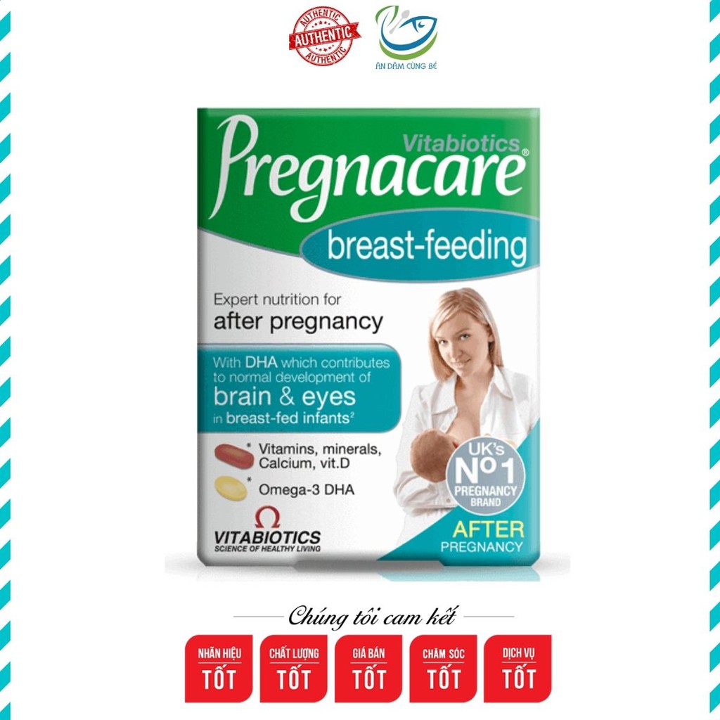 Vitamin tổng hợp sau sinh Pregnacare vitamin bú bổ sung DHA khoáng chất cho mẹ chính hãng Anh 32062