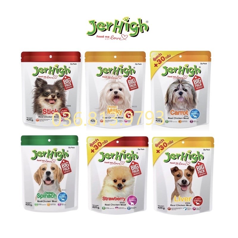 SNACK JERHIGH GÓI LỚN JUMBO 420G