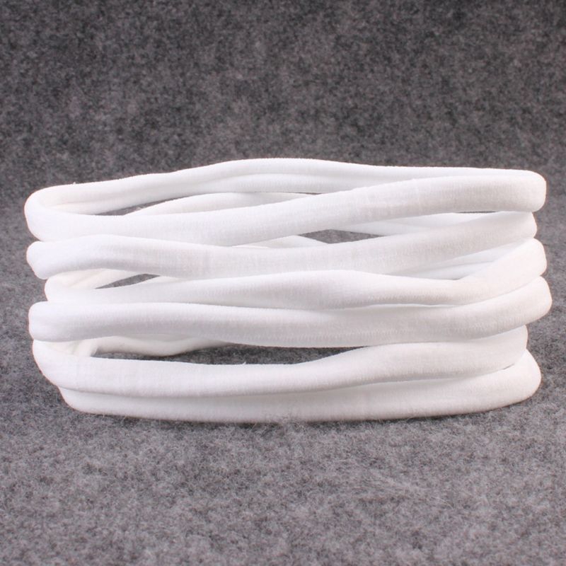 Băng đô thun không lộ đường may màu trơn dành cho bé gái