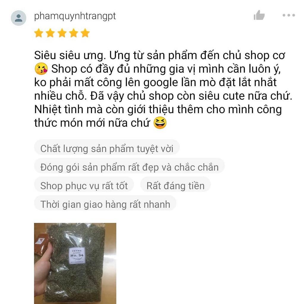 1kg 500g Parsley - Mùi tây sấy nhập khẩu