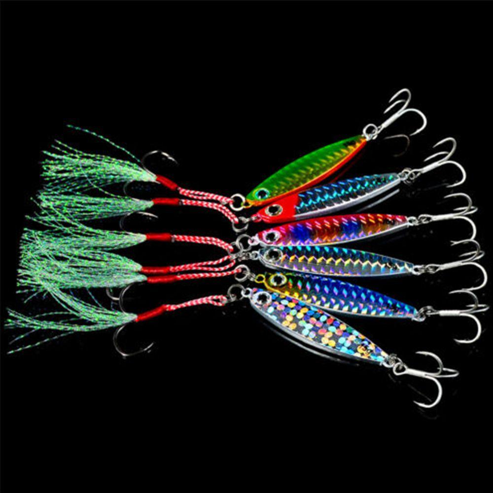 MUVAKO Mồi Câu Cá Giả Bằng Kim Loại Lông Vũ Nhiều Màu Sắc 7g-30g