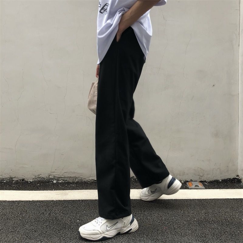 [Miễn Phí Vận Chuyển] Quần Âu 178831Quần Thể Thao Ống Rộng Màu Sắc Cơ Bản Phong Cách Harajuku