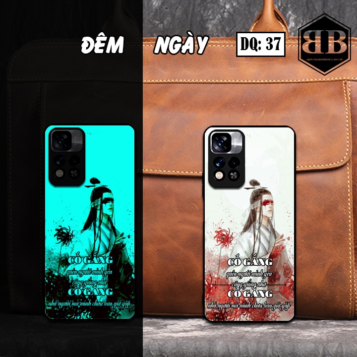 Ốp lưng kính Dạ Quang Xiaomi Redmi Note 11 Pro / Redmi Note 11 Pro Plus  phát sáng trong đêm dễ thương