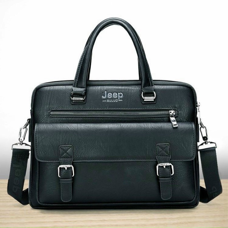 Cặp Da Nam _ Túi Xách Nam Công Sở, Văn Phòng, Da Bò Nappa Jeep Buluo Đựng laptop Nhập Khẩu CDN- 1905