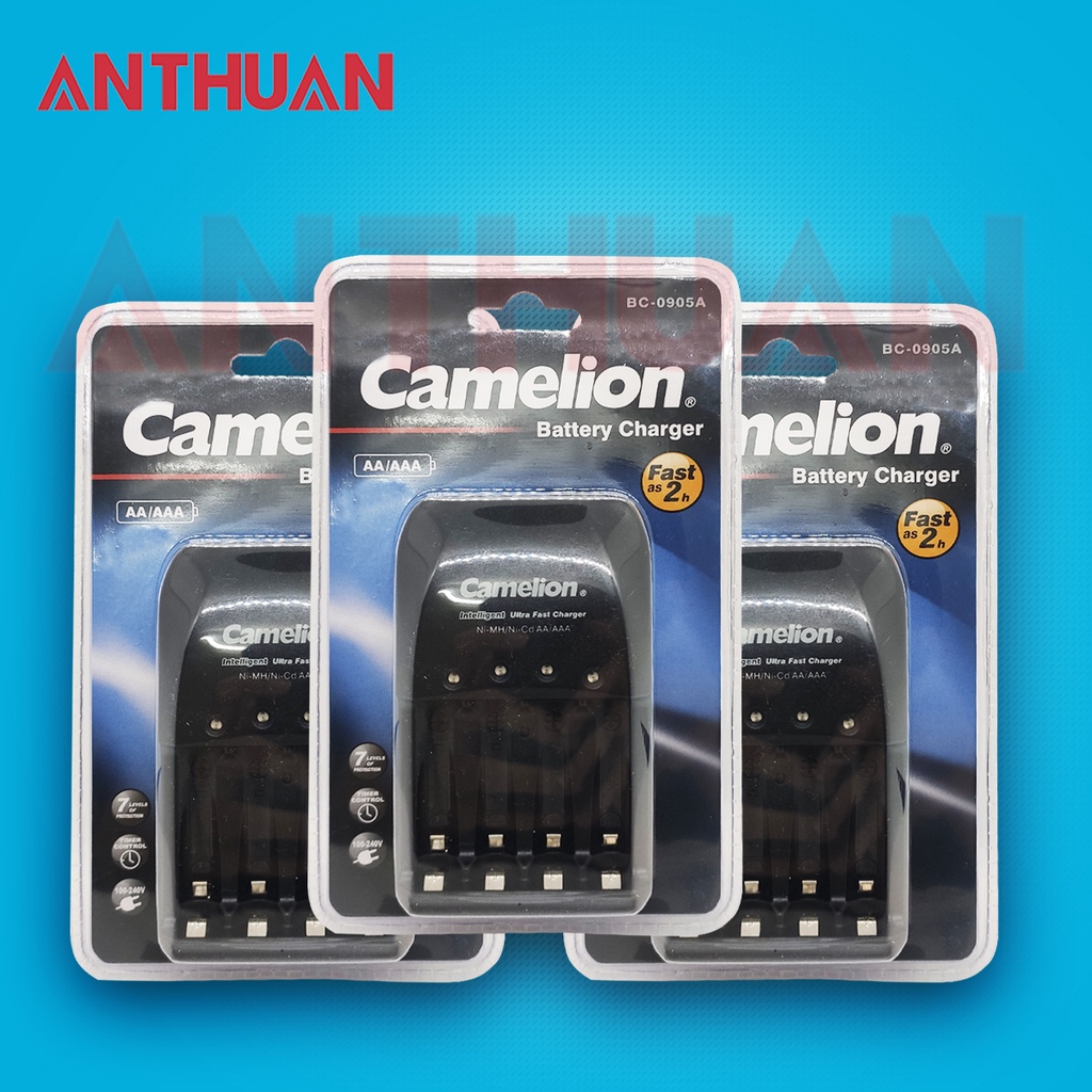 Bộ sạc 4 Pin AA,AAA Camelion Cao cấp sạc cực nhanh BC-0905A