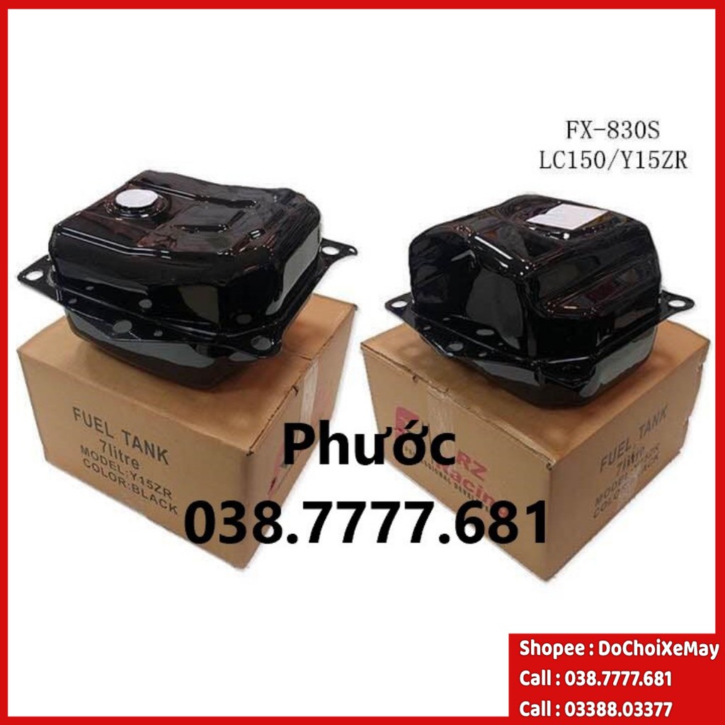 Thùng xăng lớn Exciter 150 dung tích 7L chính hãng RZ Racing, thay thế thùng xăng zin. DoChoiXeMay