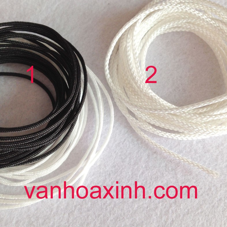 Đoạn 2m dây dù cứng đan vòng tay size 1-1.2mm (chọn mẫu)