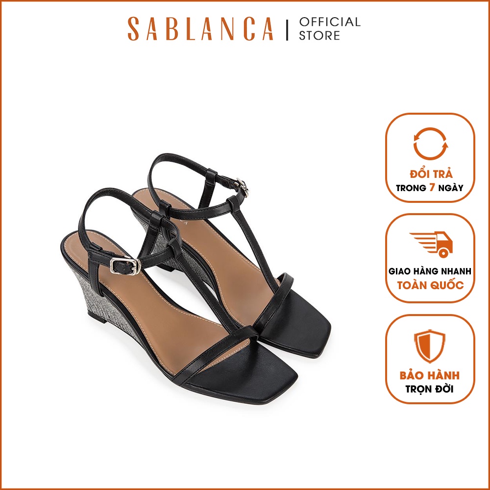 Giày Sandal đế xuồng quai mảnh cao 7cm - Sablanca 5050SX0014