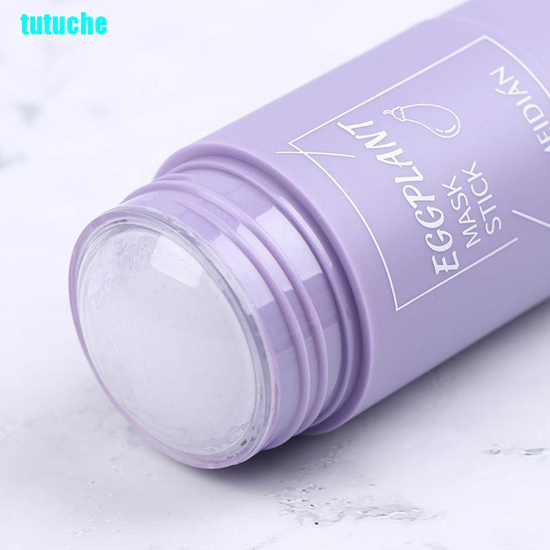 tutu Green Tea Purifying Clay Stick Mask Oil Control Anti-Acne Eggplant Solid Fine