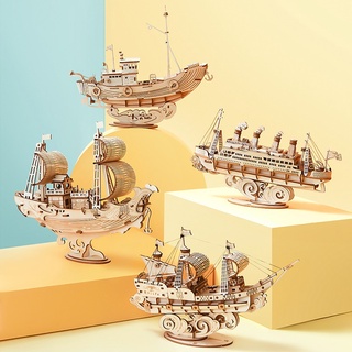 Mô hình gỗ 3d lắp ráp tàu biển robotime ship tg305 - tg308 robotime